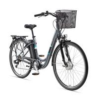 E-BIKE Cityrad Multitalent RC822 Für Damen u. Herren 374,4 Wh Frontmotor 7-Gang-Kettenschaltung 28 Zoll - Anthrazit, Metall (114.5cm) - Telefunken