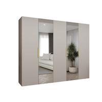 DREHTÜRENSCHRANK 202/250/52 5-türig - Kaschmir/Goldfarben, Holz (250/202/52cm) - MÖBEL KRYSPOL