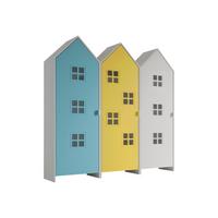 REGALSCHRANK Set Kania 173x37x171 MDF Weiß /Bunt - Blau/Gelb, Holzwerkstoff (173/171/37cm) - 58aufmkessel