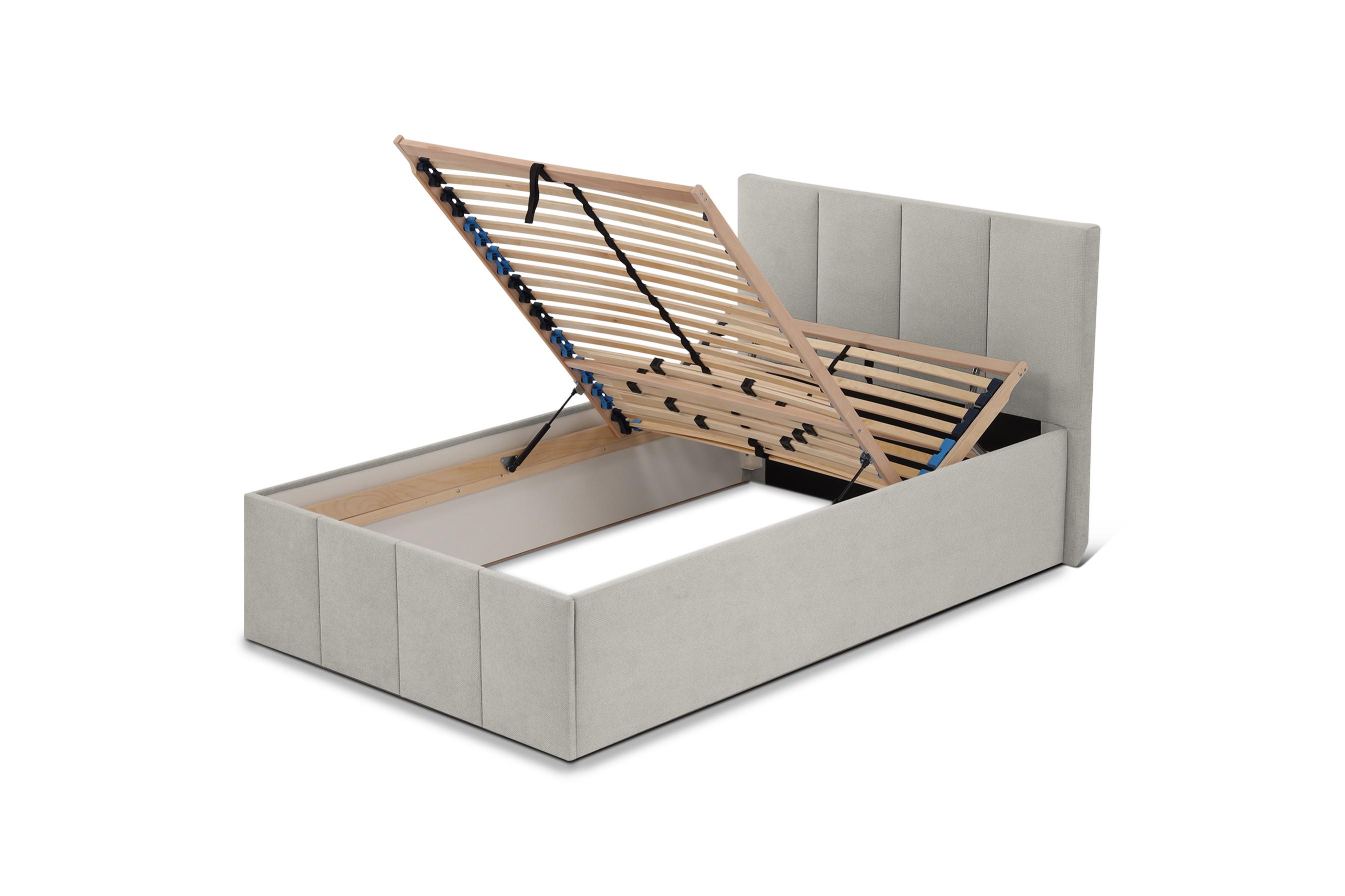 POLSTERBETT Dalas Grau 120 x 200 x 40 cm Bettkasten Mit hochwertiger Matratze H2 (bis 100 kg) und Lattenrost - Hellgrau, Holz (120/200cm) - Halmon Schlafkomfort Betten 