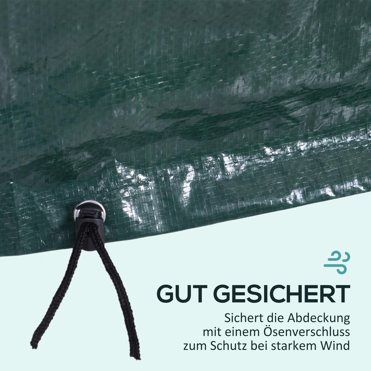 SCHUTZHÜLLE, Dunkelgrün, PE - Dunkelgrün, Kunststoff (190/90/235cm) - Outsunny