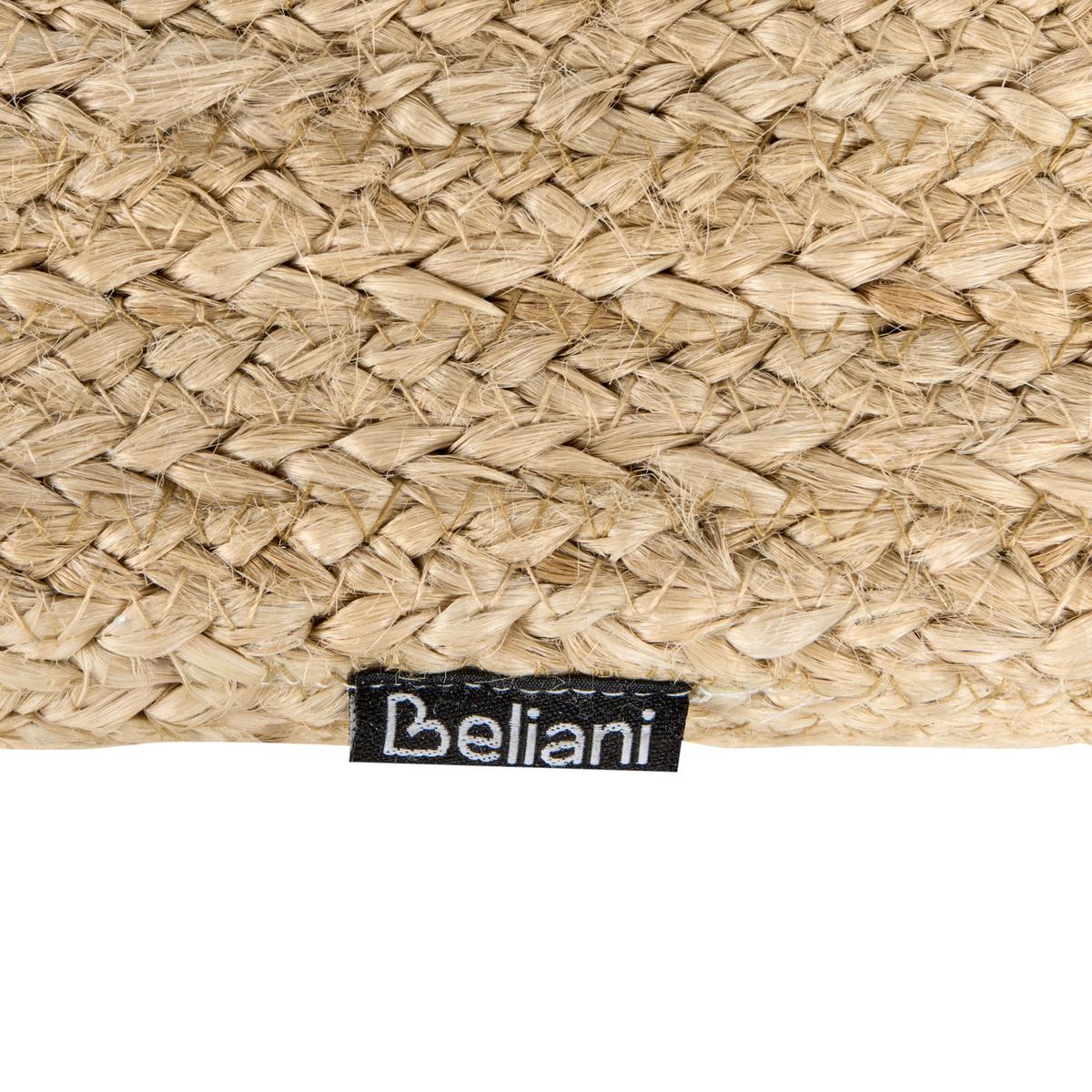POUF Jute Naturfarben Dhadar - Naturfarben, Textil (45/30/45cm) - Beliani