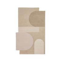 WOLLTEPPICH HALLEIN, abstrakt, aus Wolle, Natur, 200 x 290 cm - Beige, Textil (290/200cm) - KADIMA DESIGN