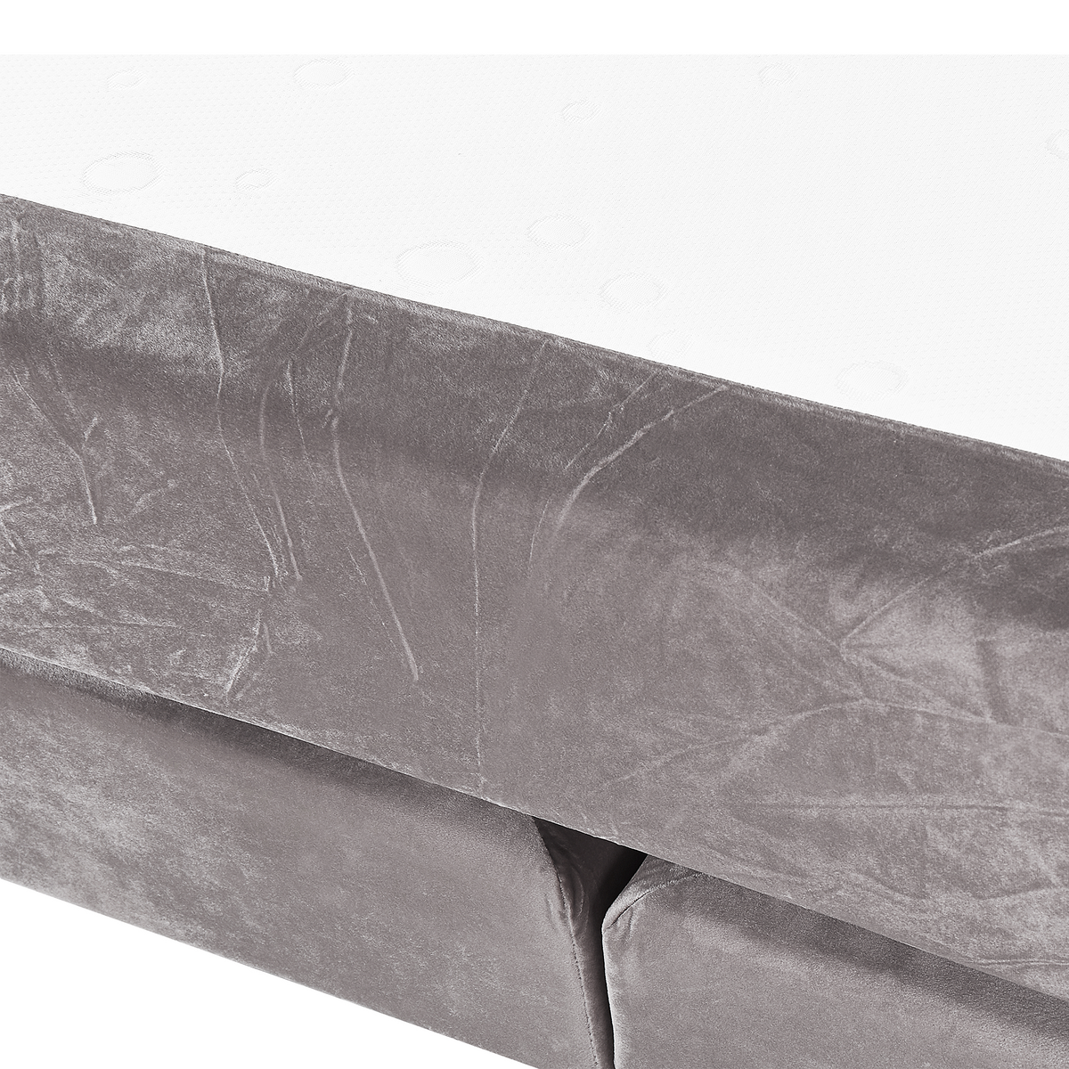 BOXSPRINGBETT 160/200cm Grau Marquise - Grau, Textil (160/200cm) - Beliani