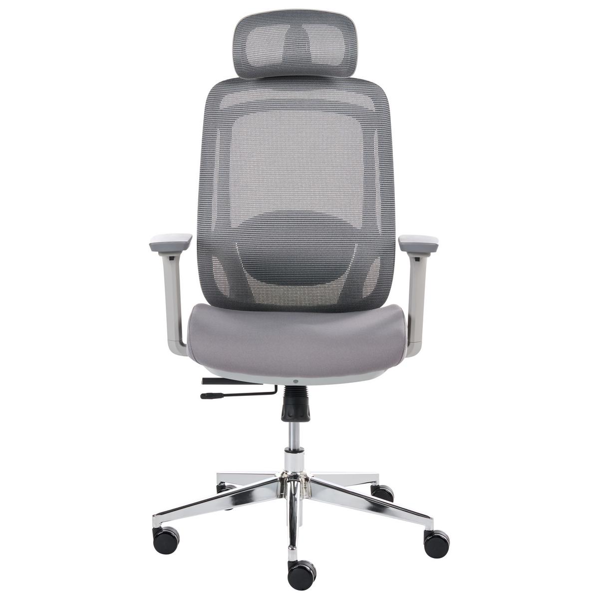 BÜROSTUHL Grau Olyra - Grau, Textil (60/119/72cm) - Beliani