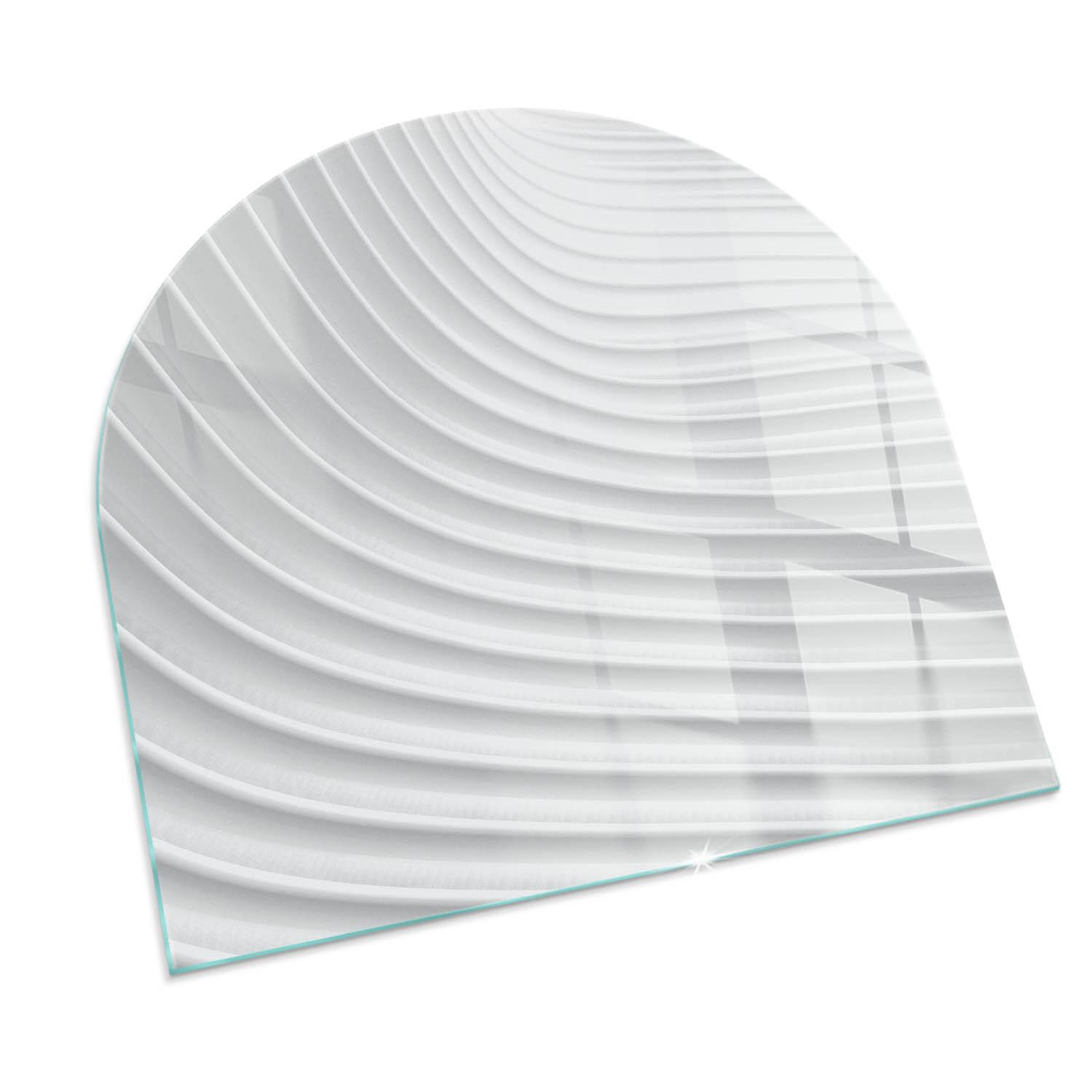 GLASPLATTE für Kamin 100x100 cm - Weiß, Glas (100/100/0.4cm) - TULUP
