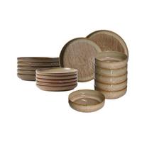 TELLER-SET Tortosa braun 18-tlg. - Braun, Keramik (2/2/2cm) - Ritzenhoff Breker