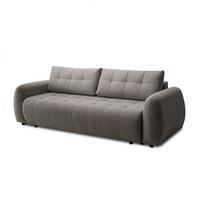 SOFA OMEGA Zweisitzer mit Schlaffunktion, Rosa 21 - Braun, Textil (252/92/105cm) - Lookway