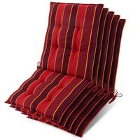 NIEDERLEHNER Sun-NL 105x50x8cm Rot-Gestreift (5tlg) - Rot, Textil (50/100cm) - Beautissu 