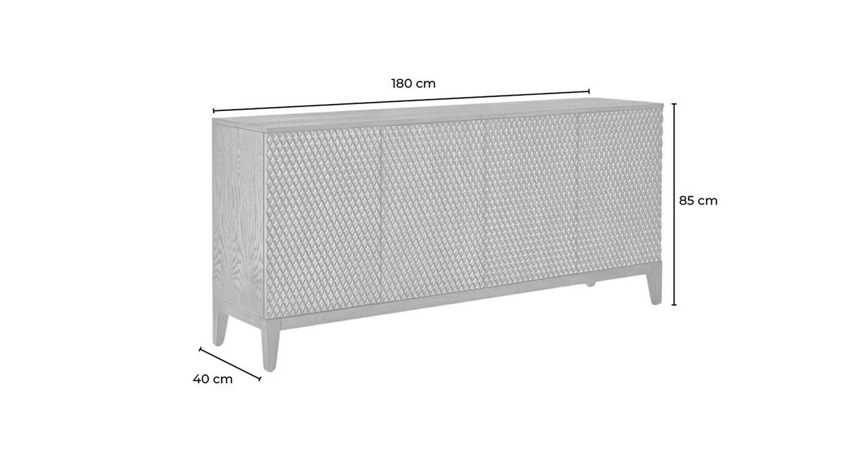 SIDEBOARD COPAS Braun Holz - Braun, Eichenholz/Holz (180/85/40cm) - KAWOLA