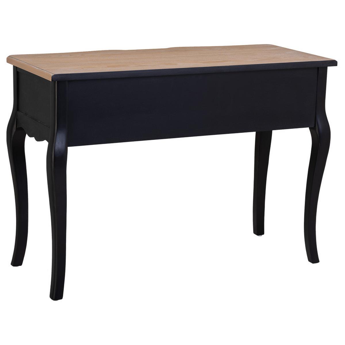 EMPFANGSTISCH aus lackiertem Holz mit 3 Schubladen 115x50x80h cm - Schwarz - Schwarz, Holz (50/115/80cm) - Wanderlust