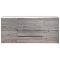 SIDEBOARD Rova Eiche Nordic - Silbereichenfarben, Holzwerkstoff (166.5/75.5/35cm) - Vladon