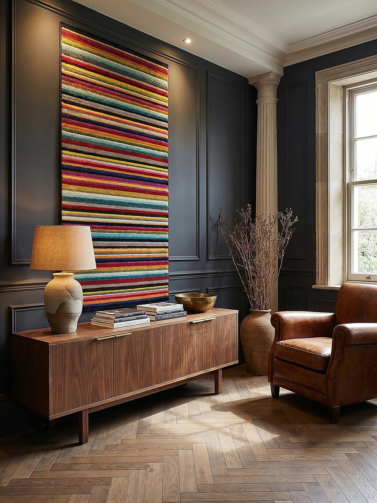 TEPPICH MEON, gestreift, Bunt, 66 x 300 cm - Multicolor, Textil (300/66cm) - KADIMA DESIGN