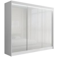 KLEIDERSCHRANK PEKA mit LED - 250 cm - Weiß - Weiß, Holzwerkstoff (250/215/61cm) - ALTDECOR