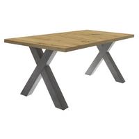 ESSTISCH ausziehbar Eike 3 140 x 90 x 75 Esszimmertisch Graphit/Asteiche - Eiche Artisan, Holz (140/90/75cm) - 58aufmkessel