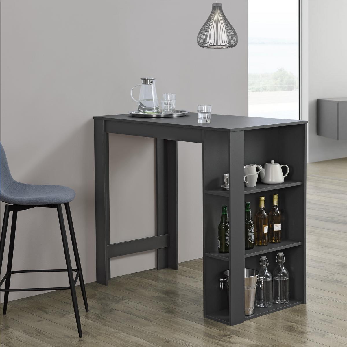 BARTISCH Danderyd - Dunkelgrau, Holzwerkstoff (60/120/105.5cm) - [en.casa]
