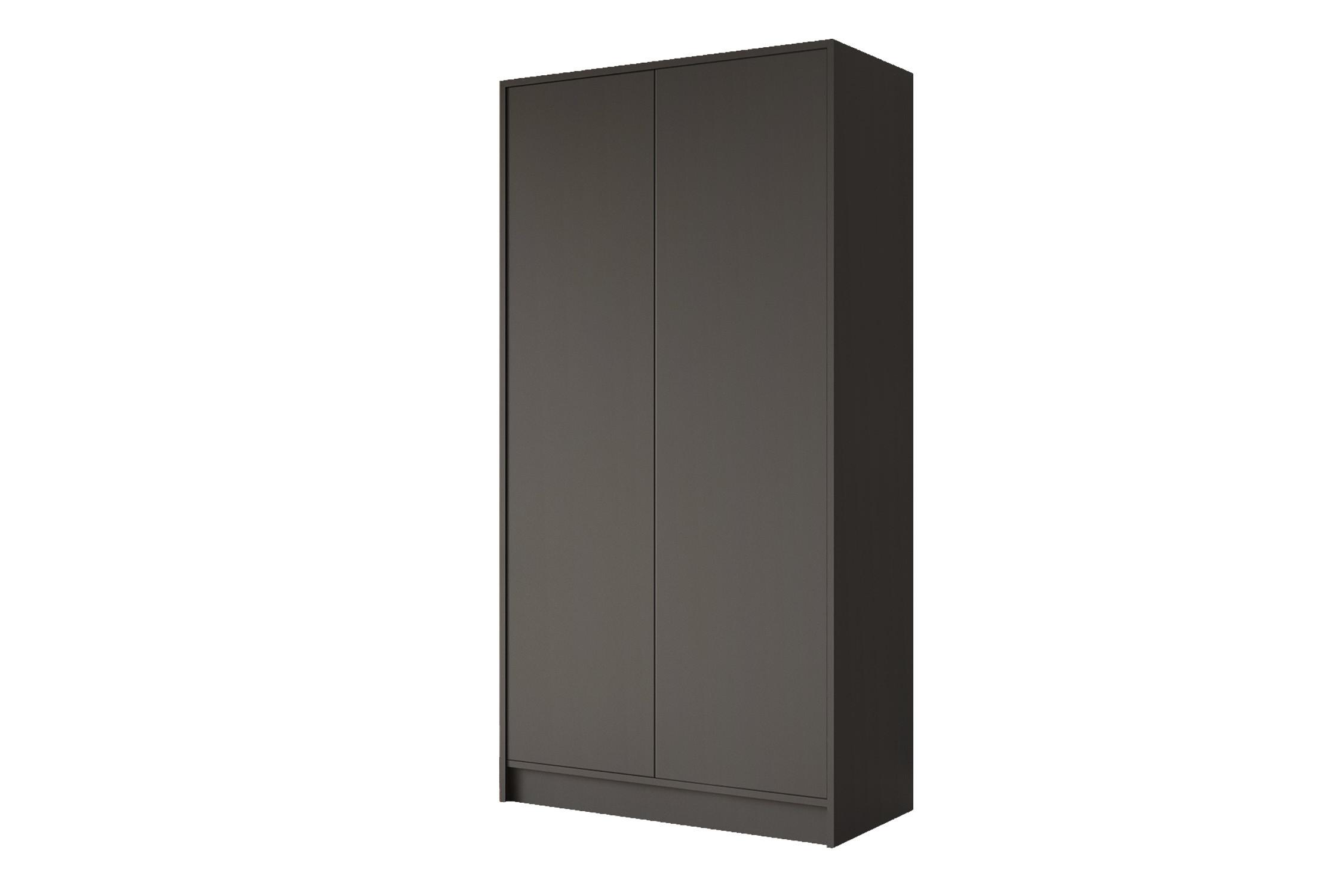 KLEIDERSCHRANK - GALA - 102 - Schwarz - Schwarz, Holzwerkstoff (102/200/51cm) - ALTDECOR