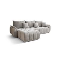 ECKSOFA Louise - Hellgrau, Holzwerkstoff/Textil (185/280cm) - Fun Möbel