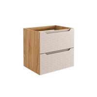 WASCHTISCHUNTERSCHRANK 60cm Mallory Beige und Holz - Braun, Holzwerkstoff (60/57/46cm) - Petits-meubles