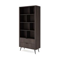 BÜCHERREGAL NOBILE 113,2x38x193,8 cm, Regal Eichefarben - Eichefarben, Holzwerkstoff (113.2/193.8/38cm) - MASSENO
