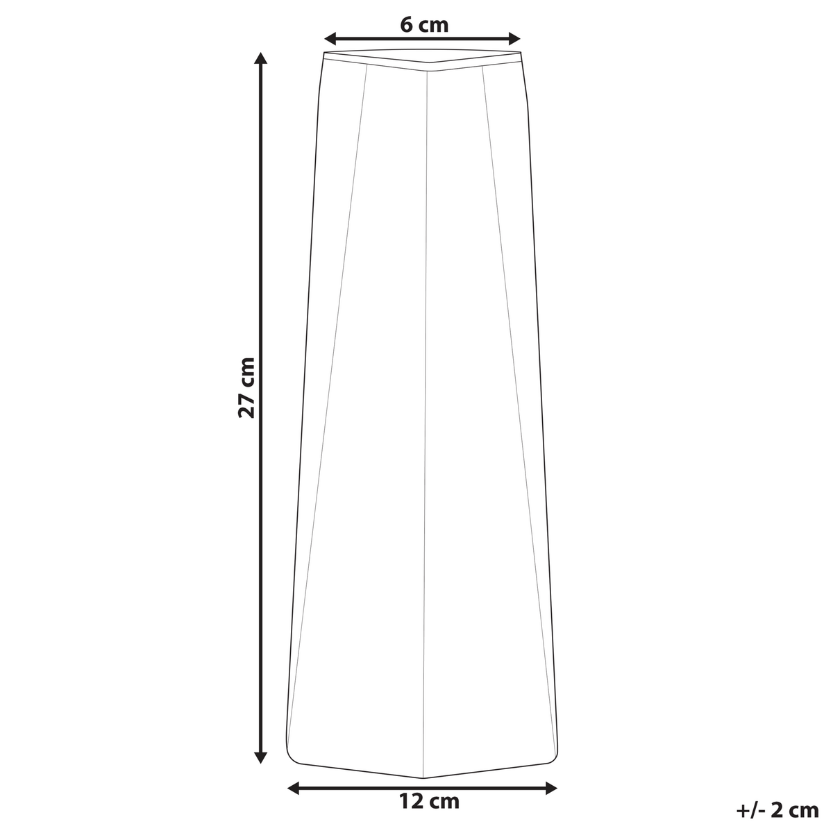 BLUMENVASE Glas grau Lilaia - Grau, Glas (27cm) - Beliani