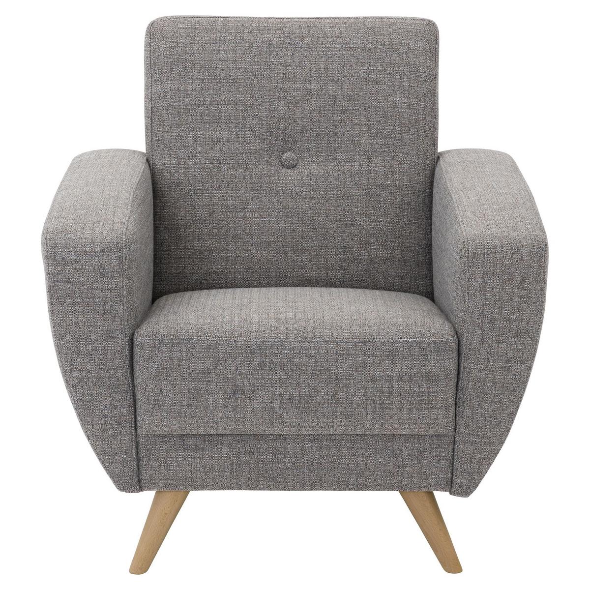 POLSTERSESSEL Kazdoia Flachgewebe grau - Grau, Kunststoff (82/85/83cm) - 58aufmkessel