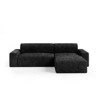 ECKSOFA Fabio 3 Sitzplätze Schwarz - Schwarz, Holz (300/185cm) - Petits-meubles