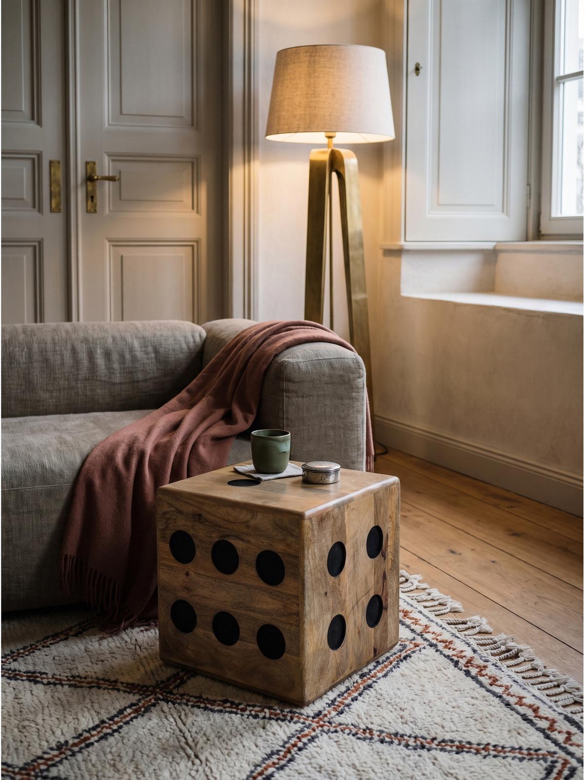 SITZHOCKER SINTRA, Mango Massivholz, 41 x 41 x 41 cm - Braun, Holz (41/41/41cm) - KADIMA DESIGN