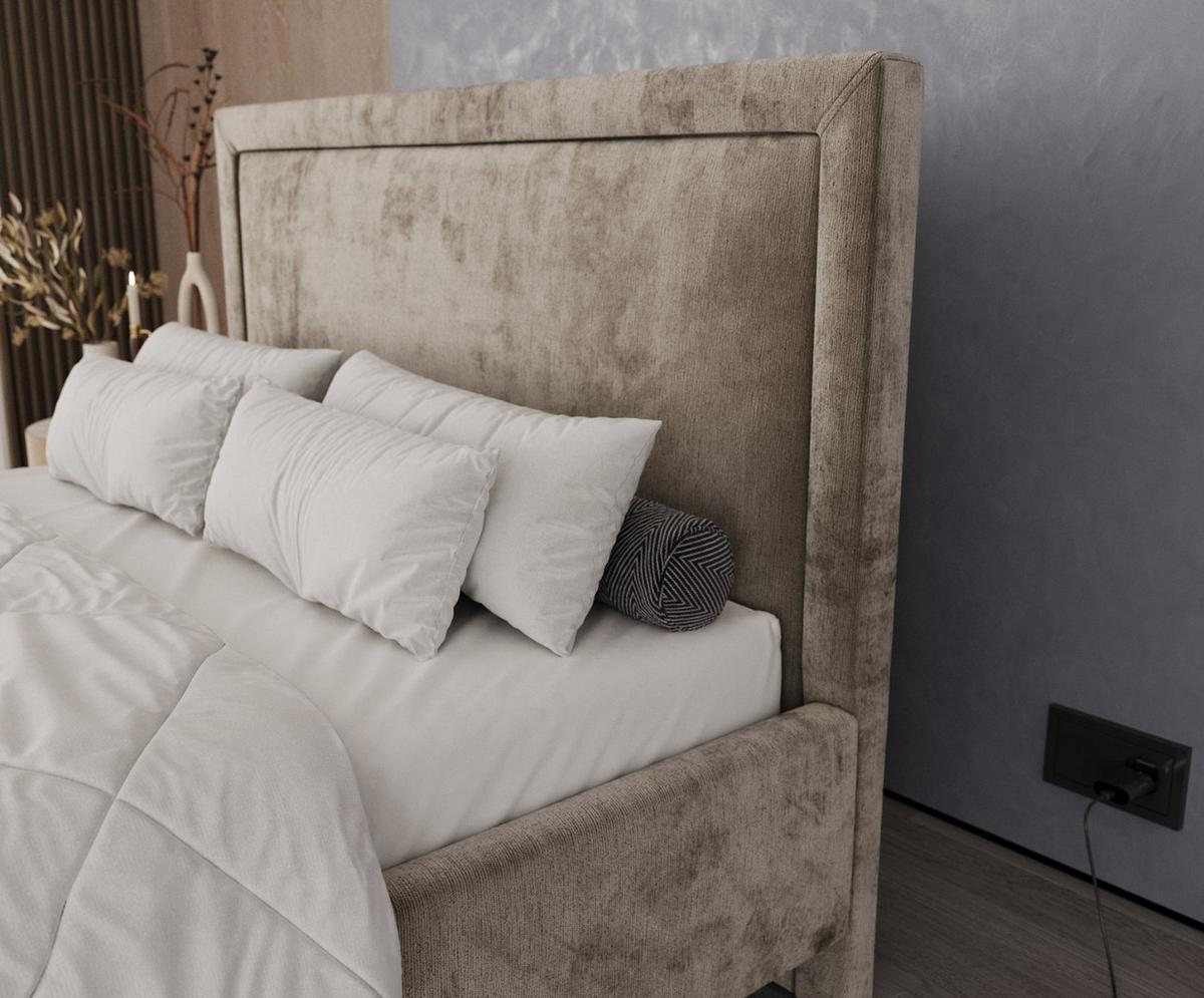 POLSTERBETT Vega 120/200 cm Beige im Lotta Stoff - Beige/Naturfarben, Holz/Holzwerkstoff (120/200cm) - AltaBeds