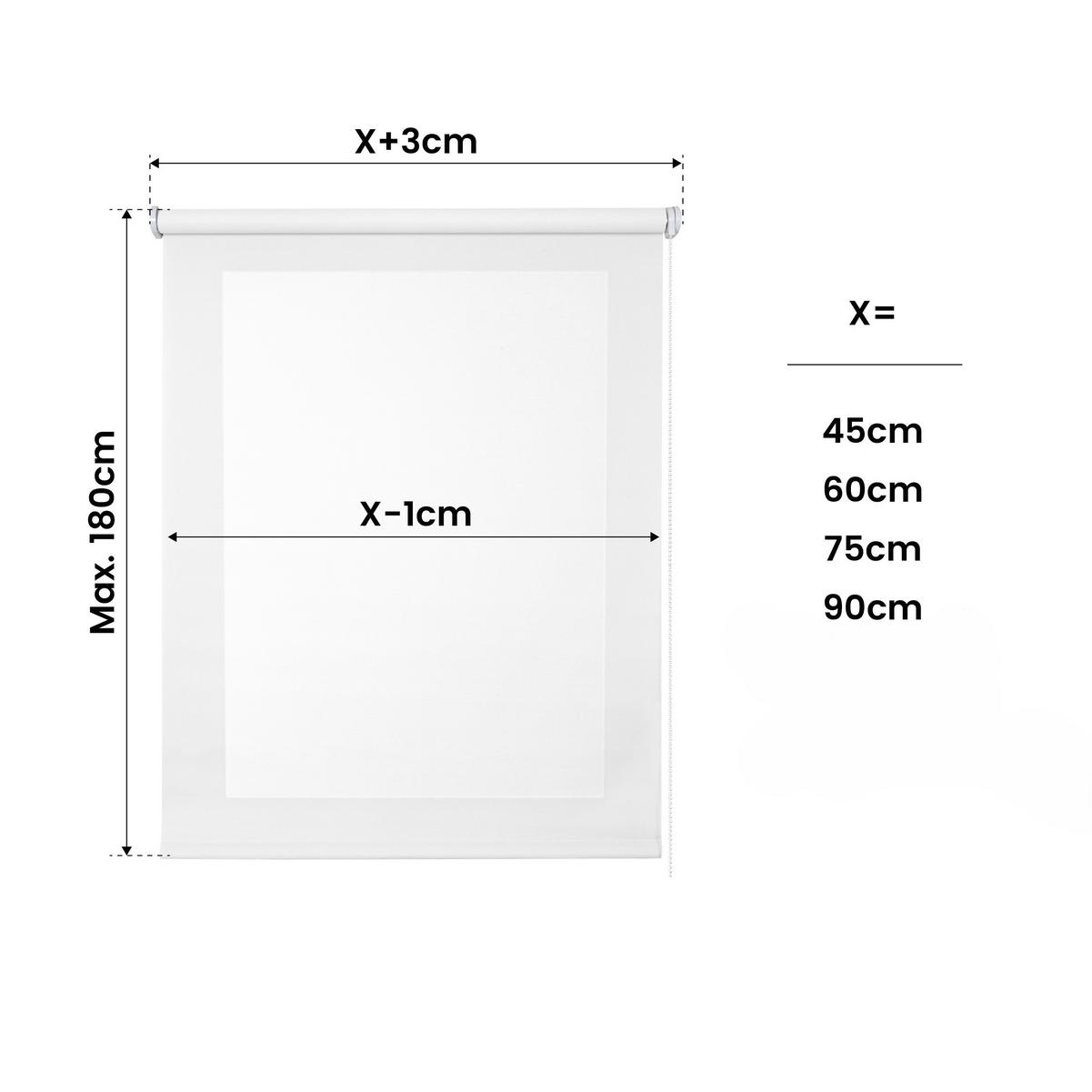 SCREEN-ROLLO without drilling Weiß, 60X180 - Weiß, Kunststoff (60/180cm) - STORESDECO