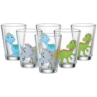 KINDERGLÄSER Dino bunt 200 ml 6-tlg. - Multicolor, Glas (0.2L) - Ritzenhoff Breker