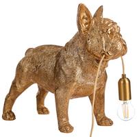 TISCHLAMPE Hund Gold Baxter - Messingfarben/Goldfarben, Kunststoff (47/24/43cm) - Beliani