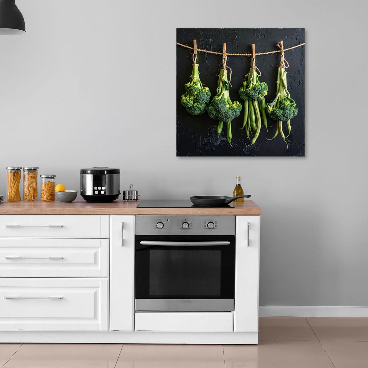 LEINWANDBILD Essen & Trinken 50x50cm - Grün, Textil (50/50cm) - Feeby