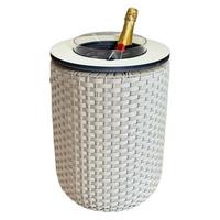 4-IN-1 LOUNGETISCH MIT ACRYL-KÜHLER London Champagner 50 cm - Champagner, Kunststoff (34/34/50cm) - COOTAB Cooler Table