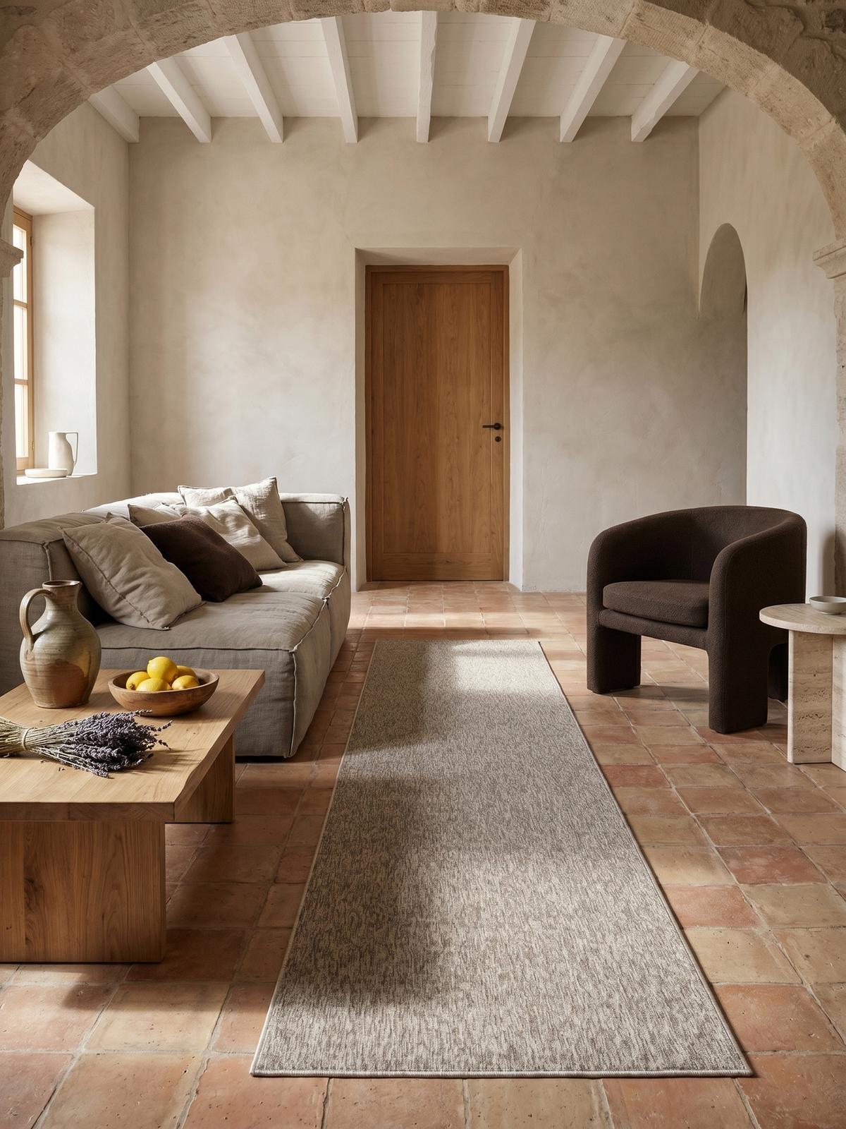 KURZFLORTEPPICH AMMER, einfarbig, Beige, 80 x 250 cm - Beige, Textil (250/80cm) - KADIMA DESIGN