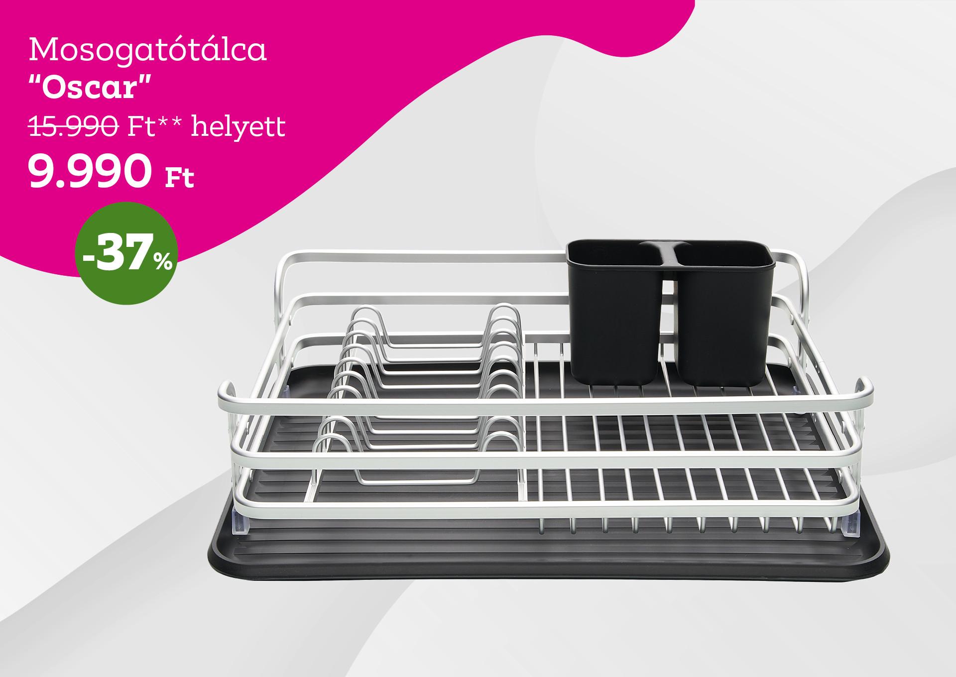 Mosogatótálca OSCAR 15990 Forint helyett 9990 Forint, kedvezmény mértéke 37%