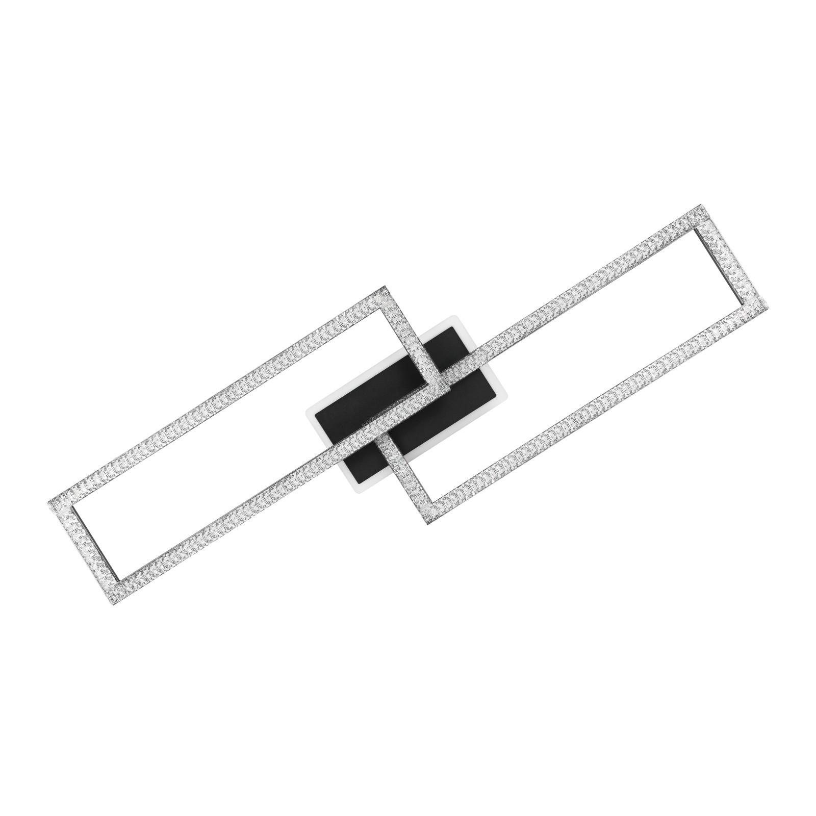 LED-DECKENLEUCHTE Gregor 80/26/8 cm - Schwarz, Metall (80/26/8cm) - Nettlife