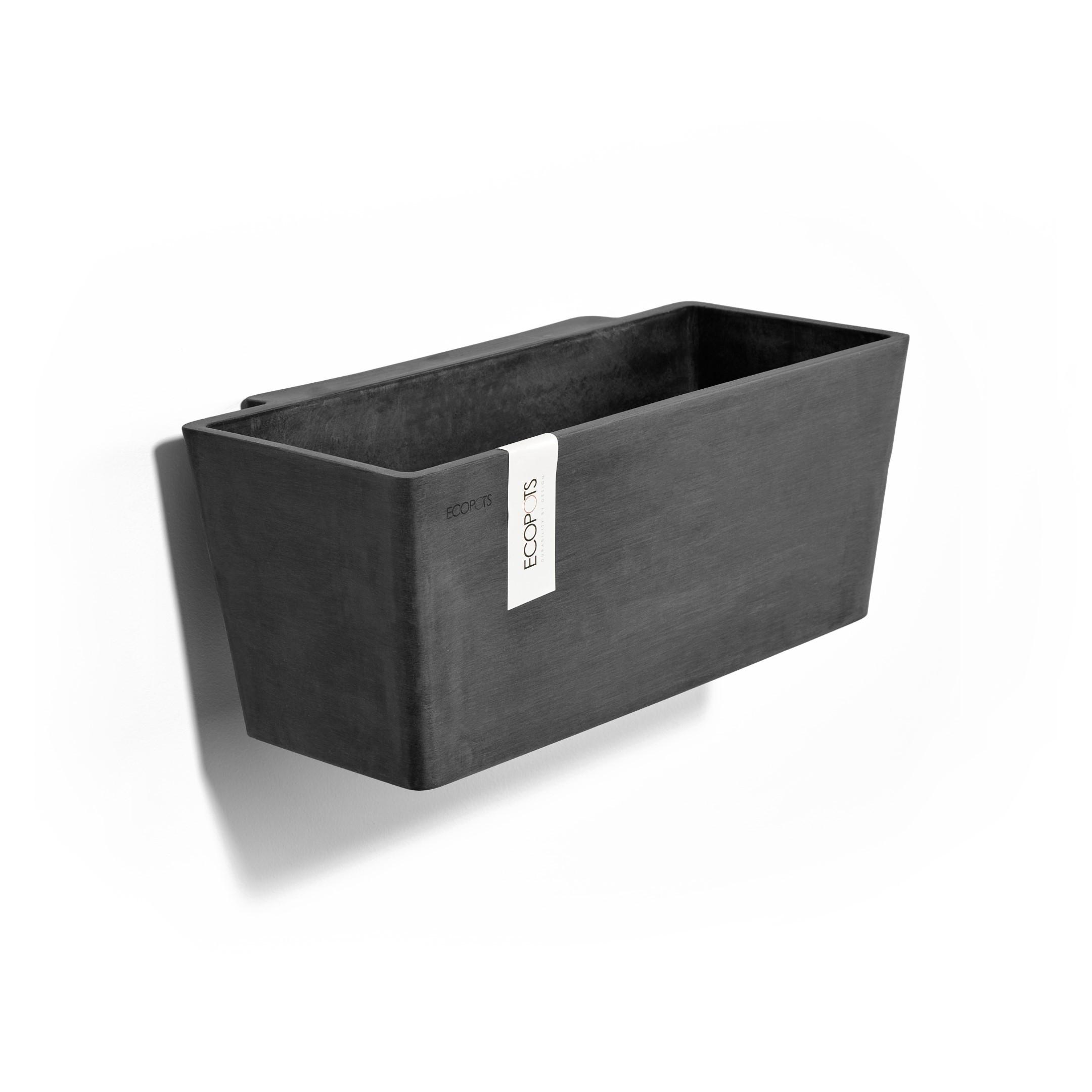 BLUMENTOPF Manhattan Wall 35/17,2/15 cm Dunkelgrau - Dunkelgrau, Kunststoff (35/15cm) - Ecopots