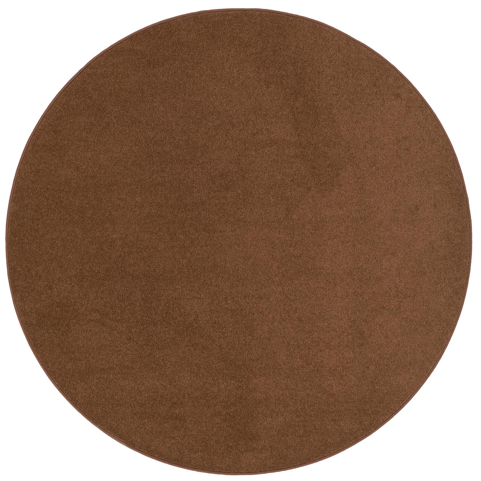 TREND VELOURS TEPPICH JOY RUND - Braun, Textil (160/160cm) - Snapstyle