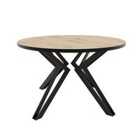 ESSTISCH ausziehbar aus MDF, Braun - Hellbraun/Schwarz, Holzwerkstoff (100/100/76cm) - Idohome