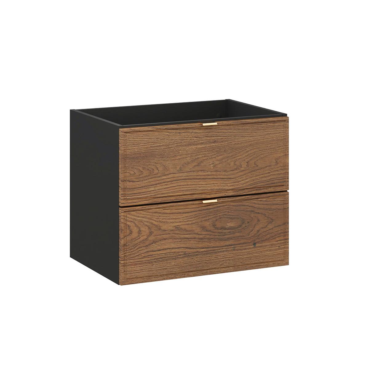 WASCHTISCH 60cm Elena Holz und Schwarz - Schwarz, Holzwerkstoff (60/50/46cm) - Petits-meubles
