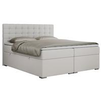 BOXBETT SUSAN 200/200 Weiß Kunstleder - H4 - Weiß, Holz/Textil (200/200cm) - MKS