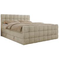 BOXSPRINGBETT ALTIVO KING DUO 200/200 - Beige Velvet - H4 - Beige, Textil (200/200cm) - MKS