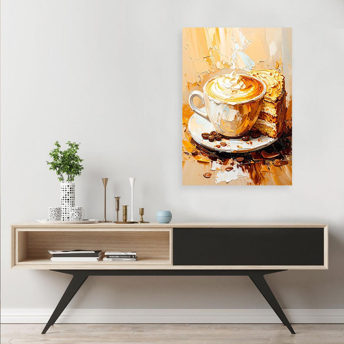 LEINWANDBILD Essen & Trinken 60x90cm - Beige, Textil (60/90cm) - Feeby