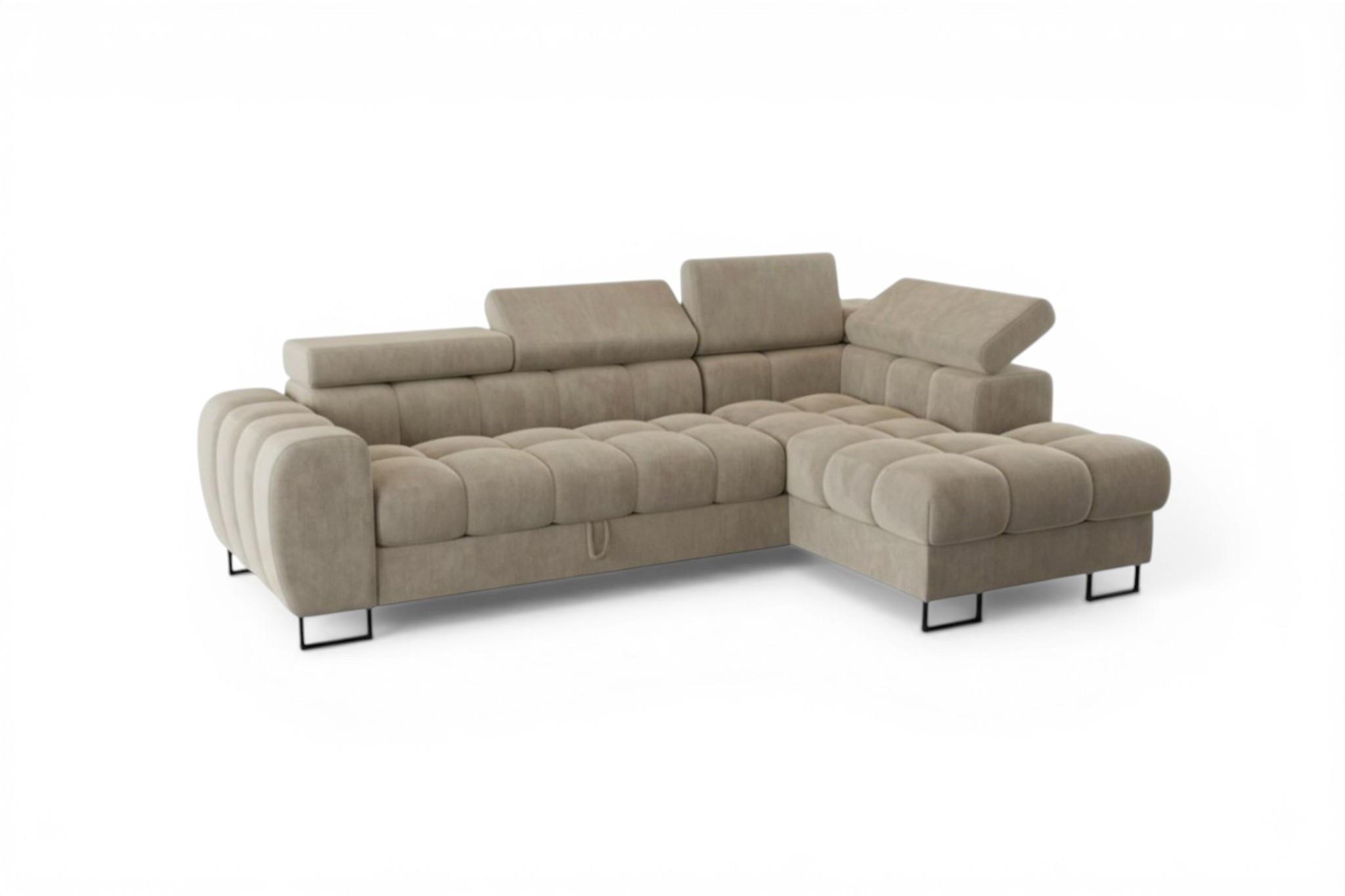 ECKSOFA Bastien Mit Schlaffunktion - Beige, Holzwerkstoff/Textil (260/170cm) - Fun Möbel