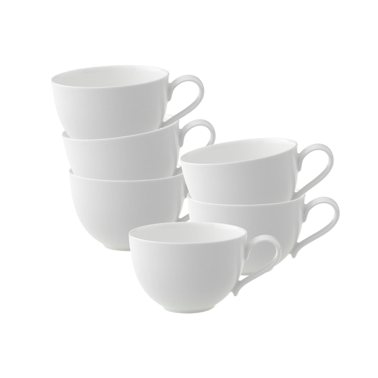 KAFFEETASSEN New Cottage Basic weiß 150 ml 6er Set - Weiß, Keramik (0.15L) - Villeroy & Boch
