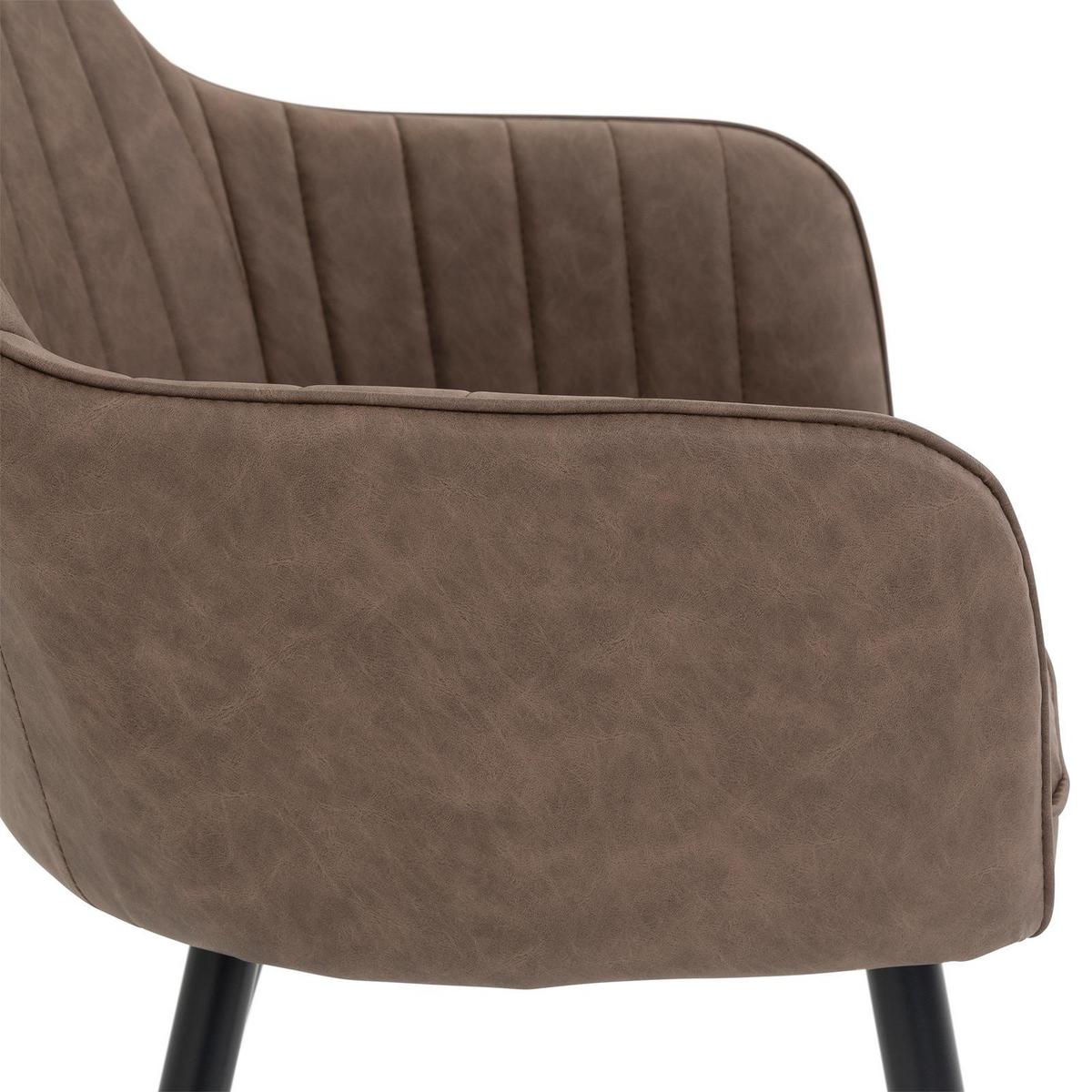 ESSZIMMERSTÜHLE ETTA 2er-Set braun - Braun, Textil (57/85/58cm) - IDIMEX