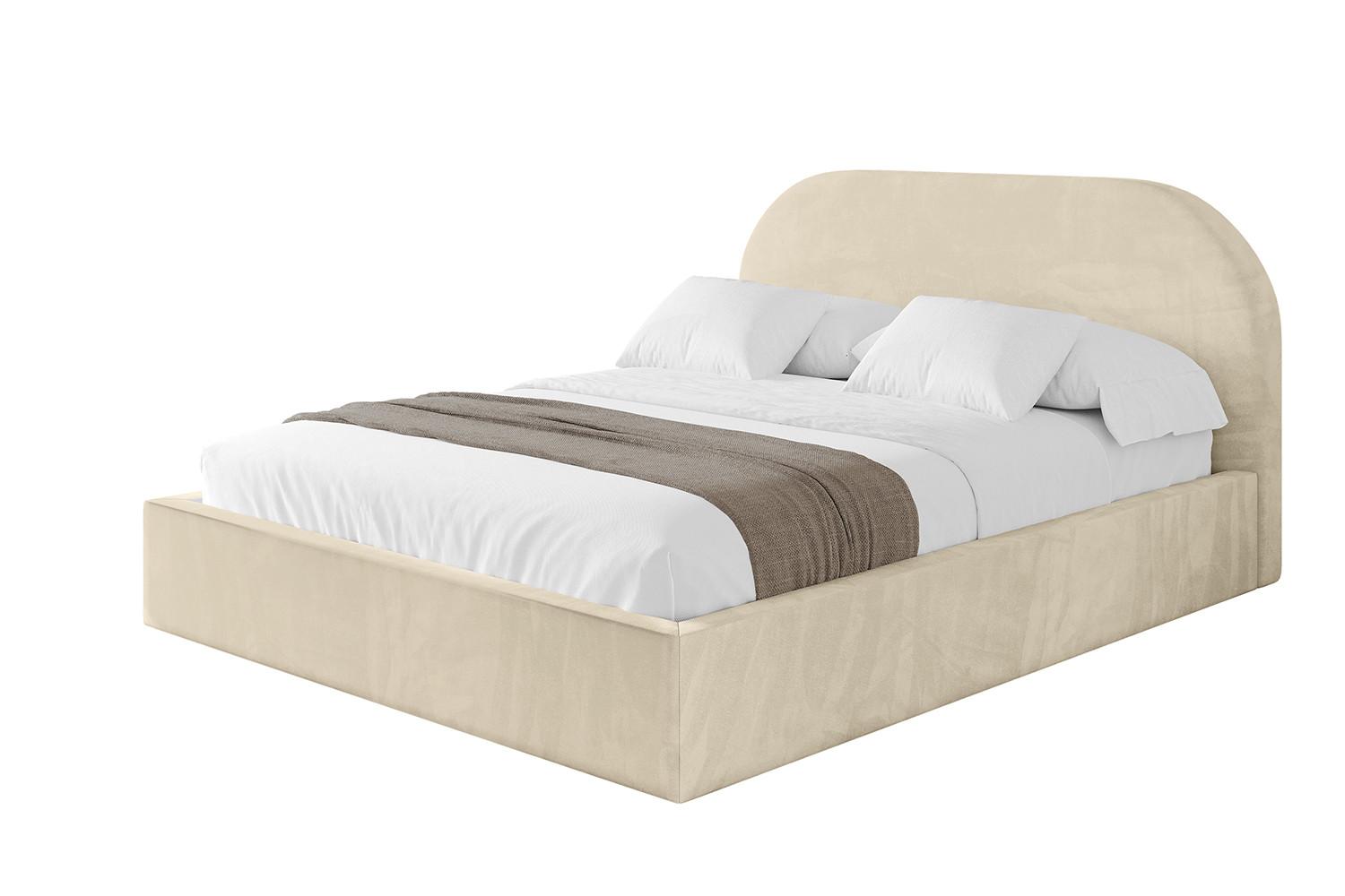 POLSTERBETT mit Bettkasten und Lattenrost, Bett mit Matratze H3/H4 - TIVON 180x200 Beige - Ecru, Holzwerkstoff/Textil (180/200cm) - ALTDECOR