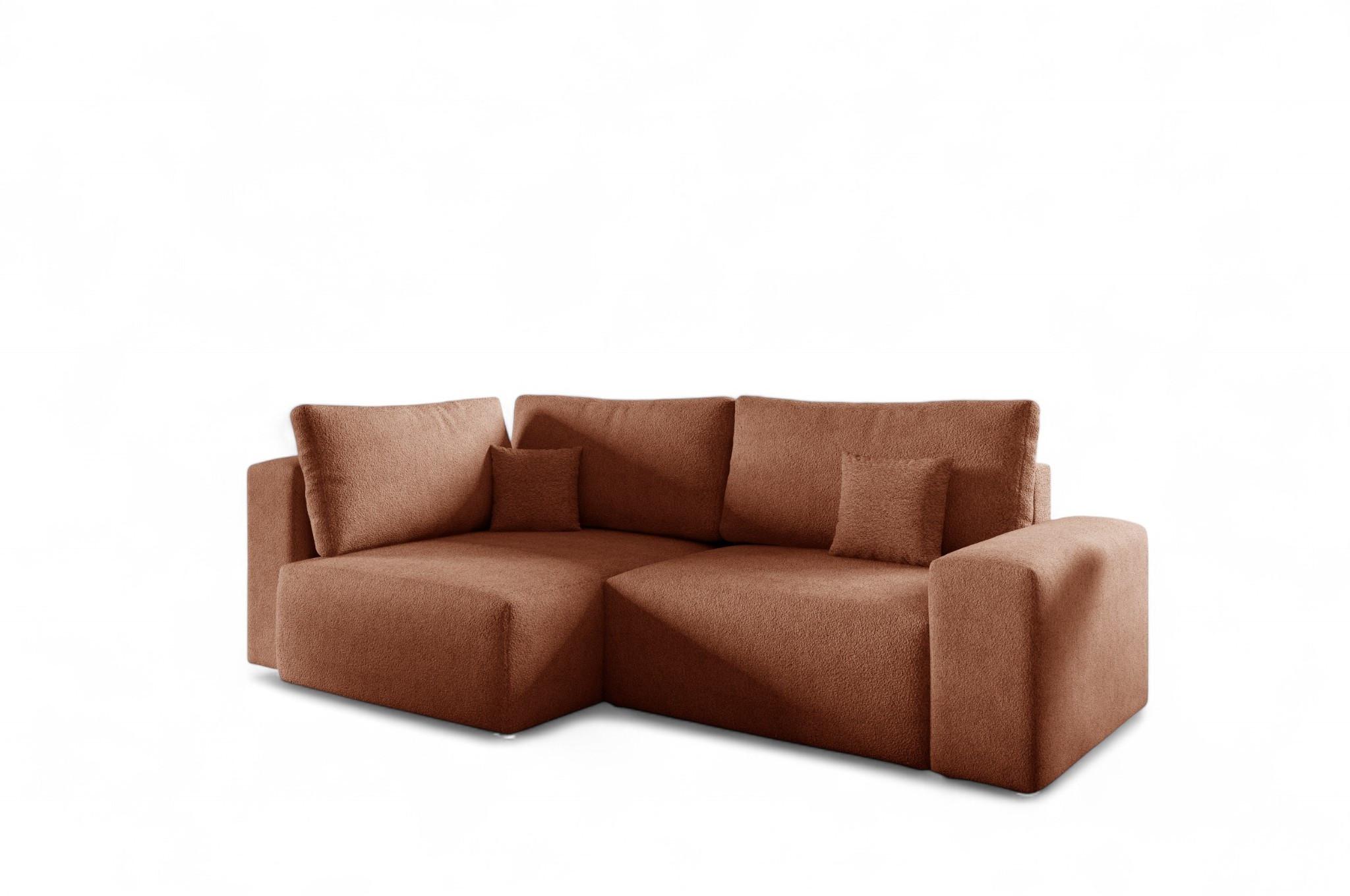 ECKSOFA Arona Mit Schlaffunktion - Braun, Holzwerkstoff/Textil (148/253cm) - Fun Möbel