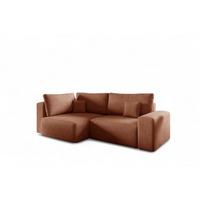 ECKSOFA Arona Mit Schlaffunktion - Braun, Holzwerkstoff/Textil (148/253cm) - Fun Möbel